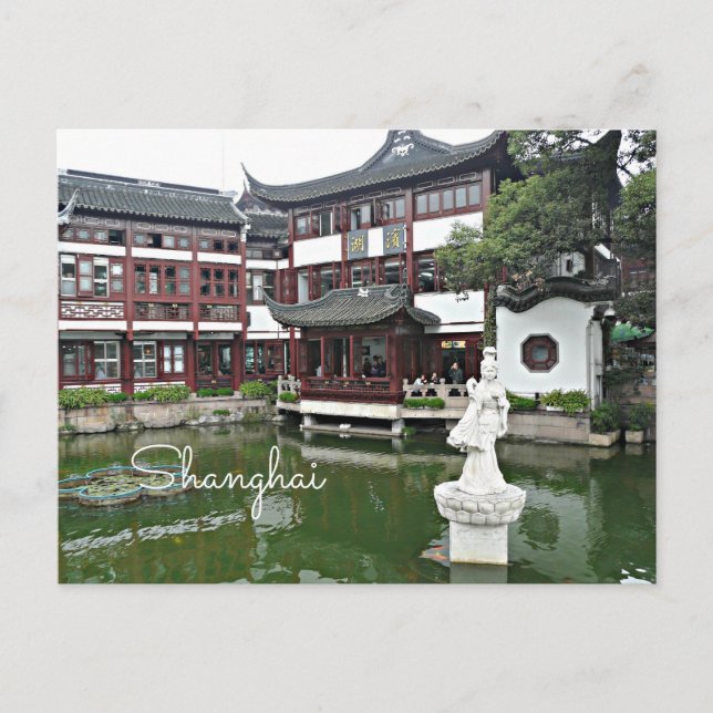 Carte Postale Shanghai, Chine - Vieille Ville (Devant)