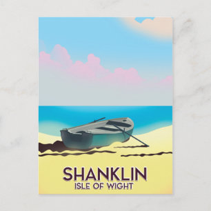 Carte Postale Shanklin, île de Wight affiche de voyage vintage