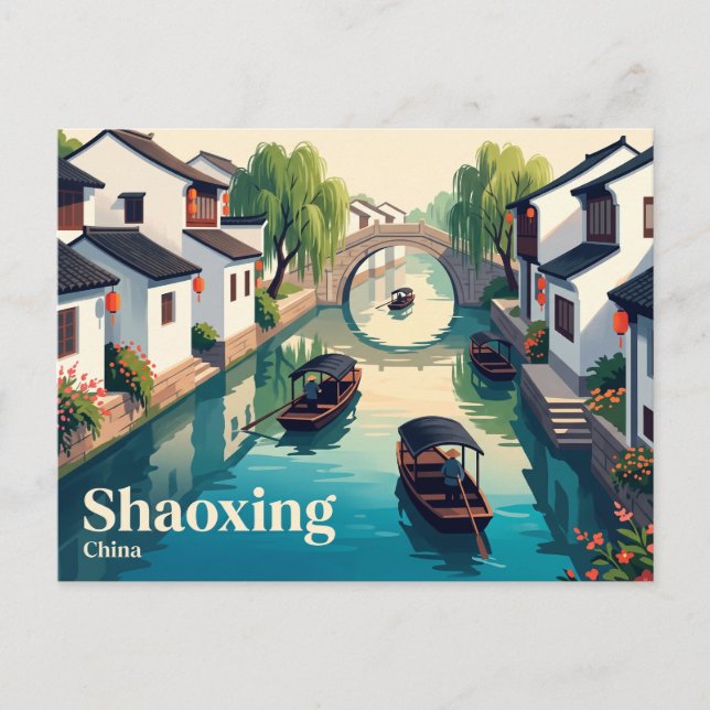 Carte Postale Shaoxing, Chine (Devant)