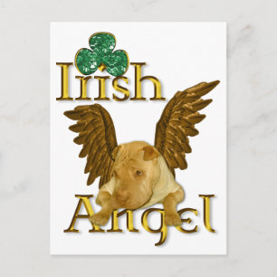 Carte Postale Shar Pei Dog Irish Angel