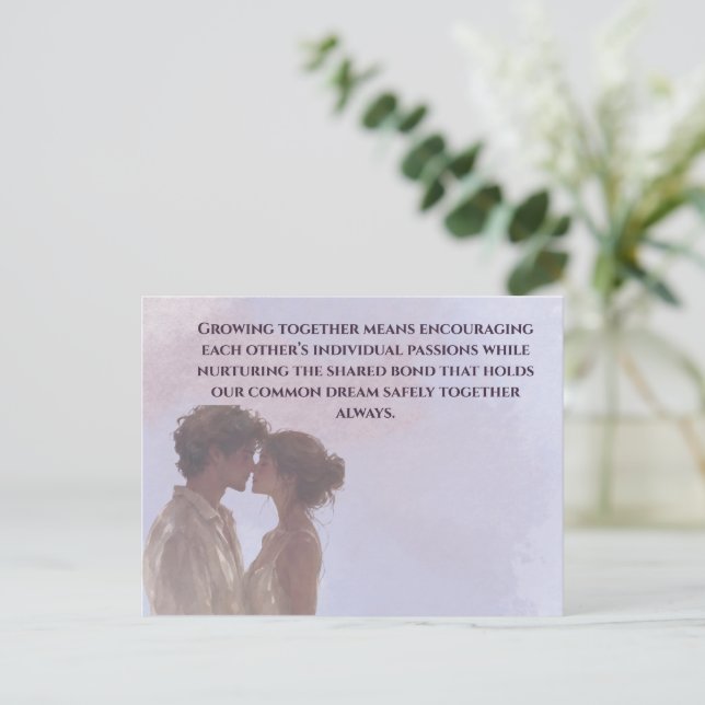 Carte Postale Shared Future & Growth Love Quote Postcard | Build (Debout devant)