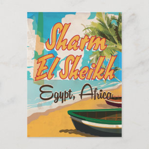 Carte Postale Sharm El Sheikh - Egypte affiche de voyage rétro