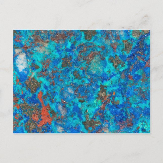 Carte Postale Shattuckite à motif bleu (Devant)