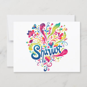 Carte Postale Shavuot - Célébration colorée de Shavuot