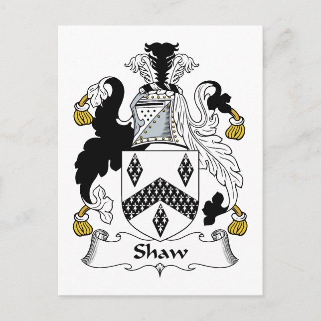 Carte Postale Shaw Family Crest (Devant)