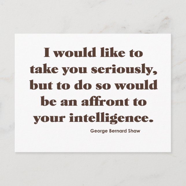 Carte Postale Shaw sur le renseignement (Devant)