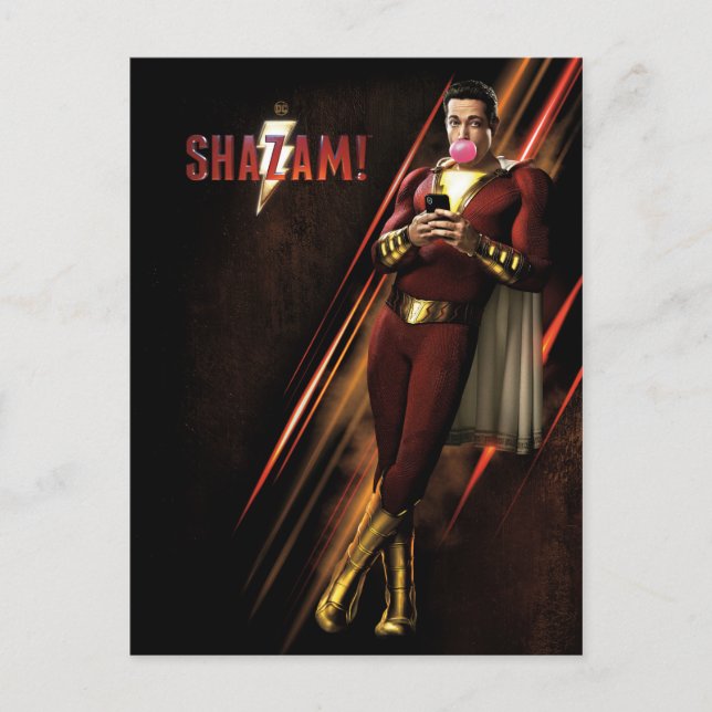 Carte Postale SHAZAM ! bubble-gum de soufflement de | Shazam (Devant)