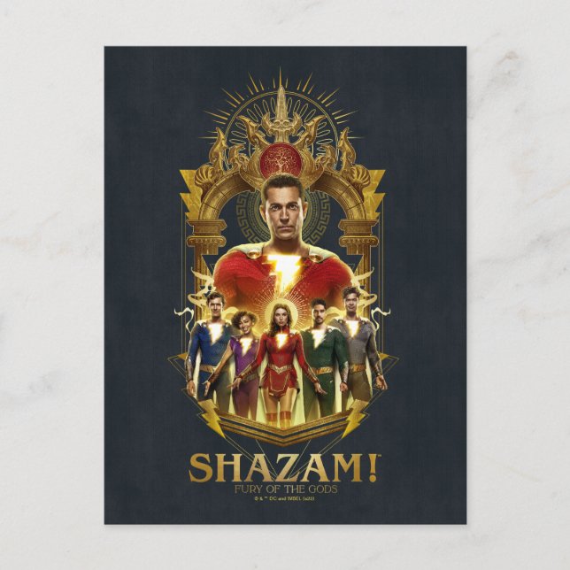 Carte Postale SHAZAM ! La Colère des Dieux | Cadre SHAZAMily Orn (Devant)