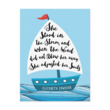 She stood in the storm, Encouragement Postcard