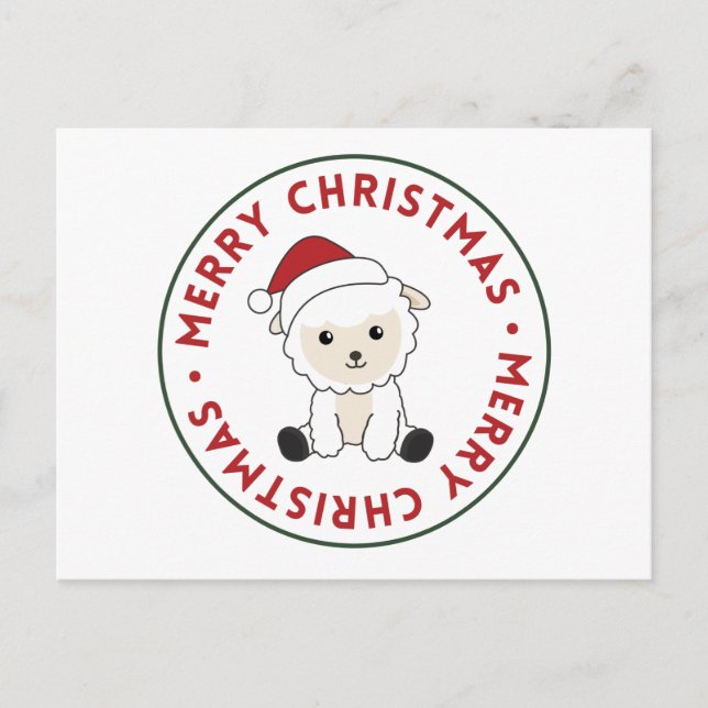 Carte Postale Sheep Christmas Sheep Winter Animals Postcard (Devant)