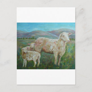 Carte Postale Sheep painting