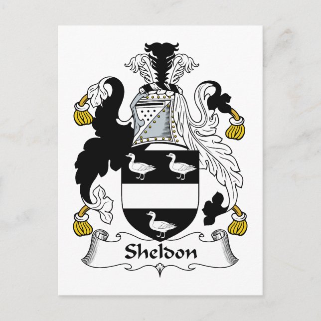 Carte Postale Sheldon Family Crest (Devant)