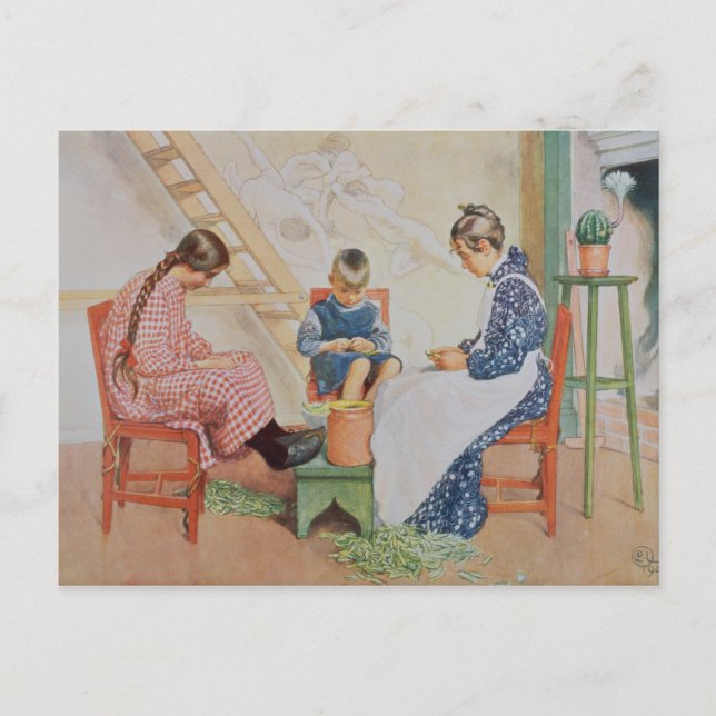 Carte Postale Shelling Peas, pub dans 'Lasst Licht Hinin'(`Let i (Devant)