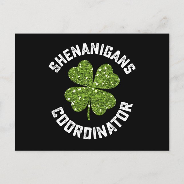 Carte Postale Shenanigans Coordonnateur Funny St Patrick's Day (Devant)