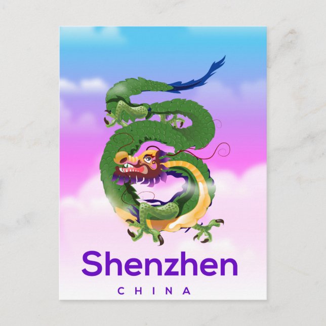 Carte Postale Shenzhen Chine Dragon poster voyage (Devant)