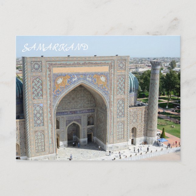 Carte Postale Sher-Dor Madrasah à Samarkand (Devant)