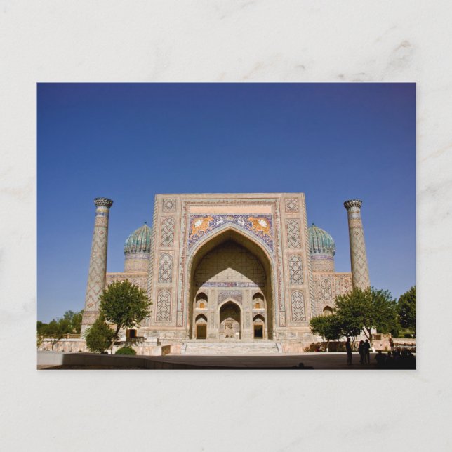 Carte Postale Sher-Dor Madrasah : Façade (Devant)