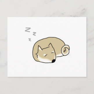 Carte Postale Shiba endormi