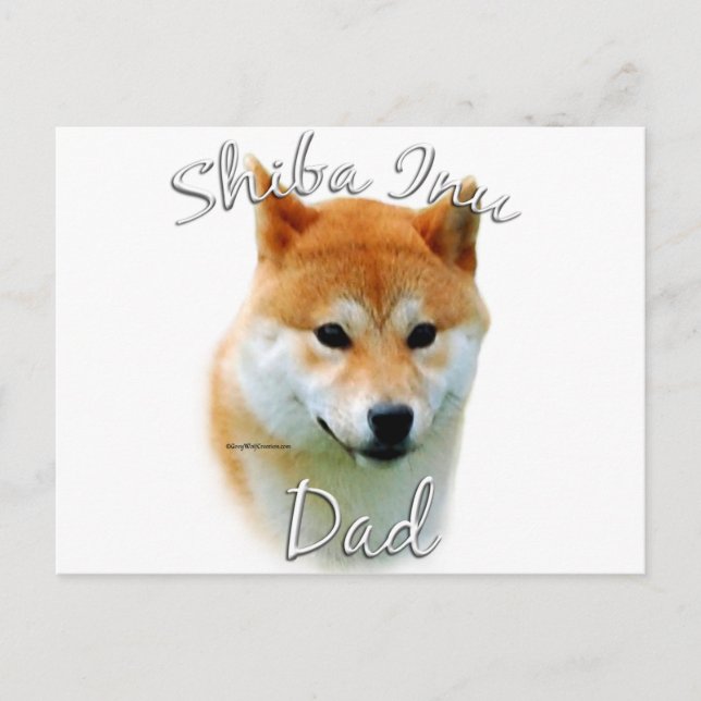 Carte Postale Shiba Inu Papa 2 (Devant)