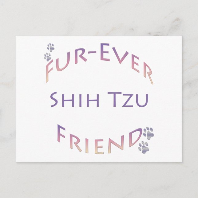 Carte Postale Shih Tzu Furever Friend (Devant)