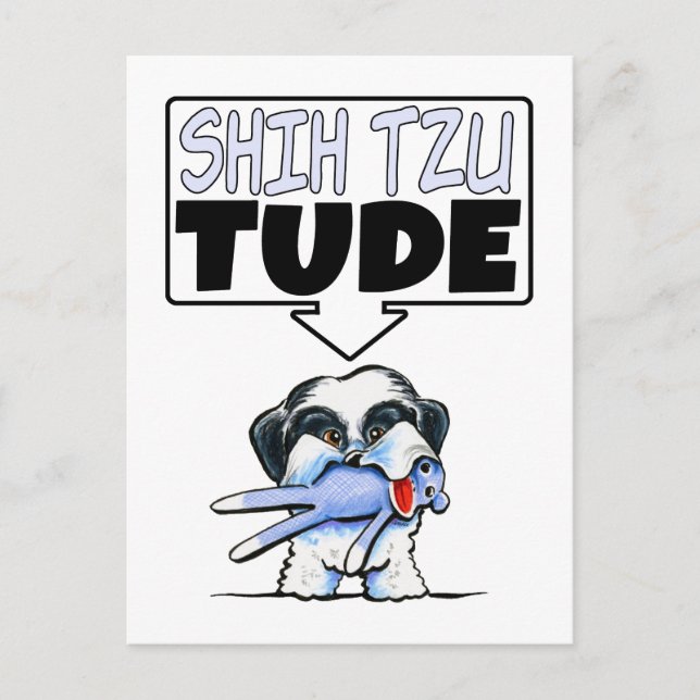 Carte Postale Shih Tzu Tude (Devant)