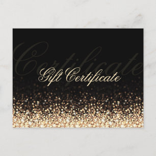 Carte Postale Shimmering Gold Parties scintillant Black cadeau c
