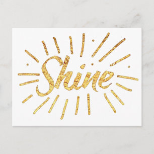 Carte Postale SHINE in gold