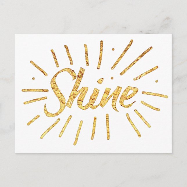 Carte Postale SHINE in gold (Devant)