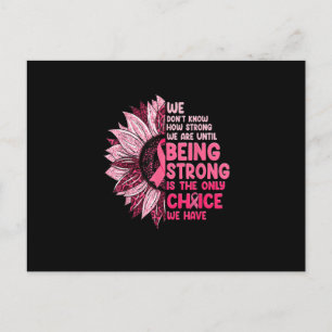 Carte Postale Shing Strong Sunflower Rose Ribbon Breast Cancer A