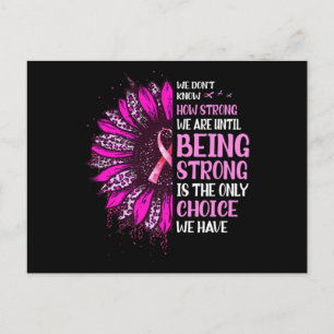 Carte Postale Shing Strong Sunflower Rose Ribbon Breast Cancer A
