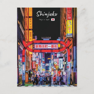 Carte Postale Shinjuku, Japon - Rue néon de Kabukicho