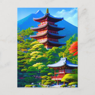 Carte Postale Shinto Serenity : l'âme du jardin