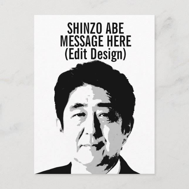 CARTE POSTALE SHINZO ABE PERSONNALISÉ (Devant)