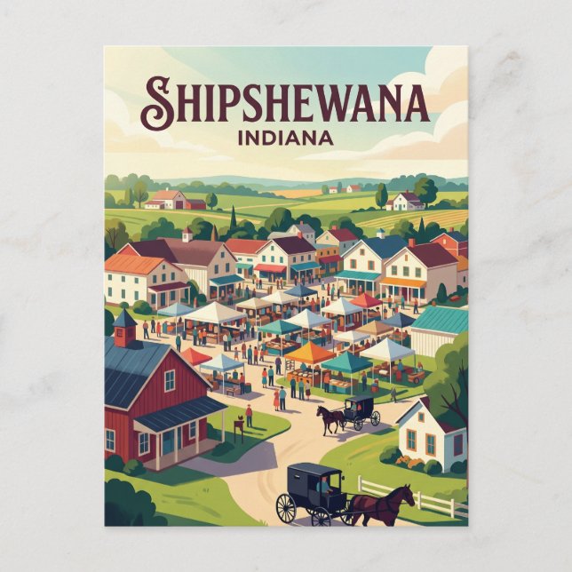 Carte Postale Shipshewana États-Unis (Devant)