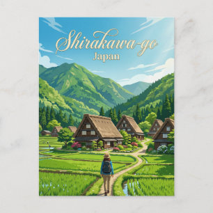 Carte Postale Shirakawa-go Japon