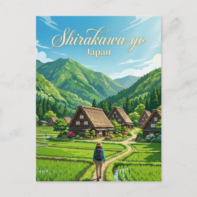 Carte Postale Shirakawa-go Japon (Devant)