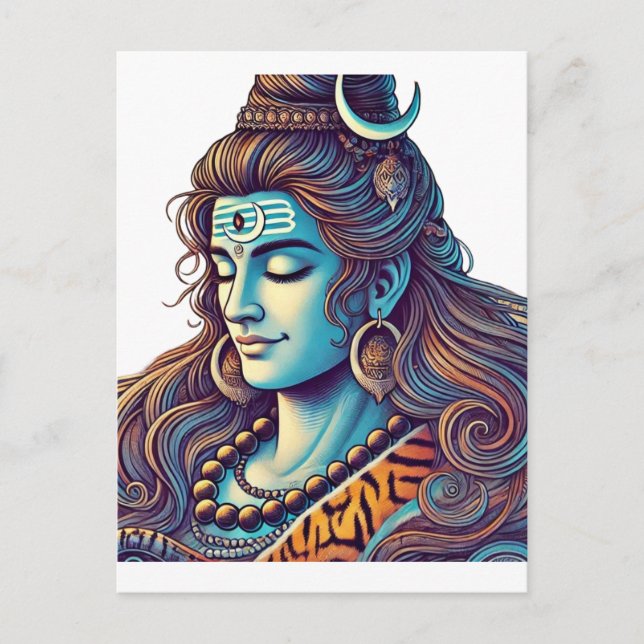 Carte Postale Shiva éternel : Le Yogi suprême dans les Bliss div (Devant)