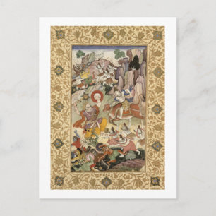 Carte Postale Shiva killing the Demon Andhaka, c.1585-90