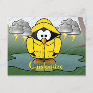 Carte Postale Shivering Rainy Day Penguin Thunder_Cove