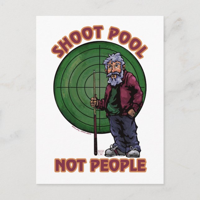 Carte Postale Shoot pool Not People (Devant)
