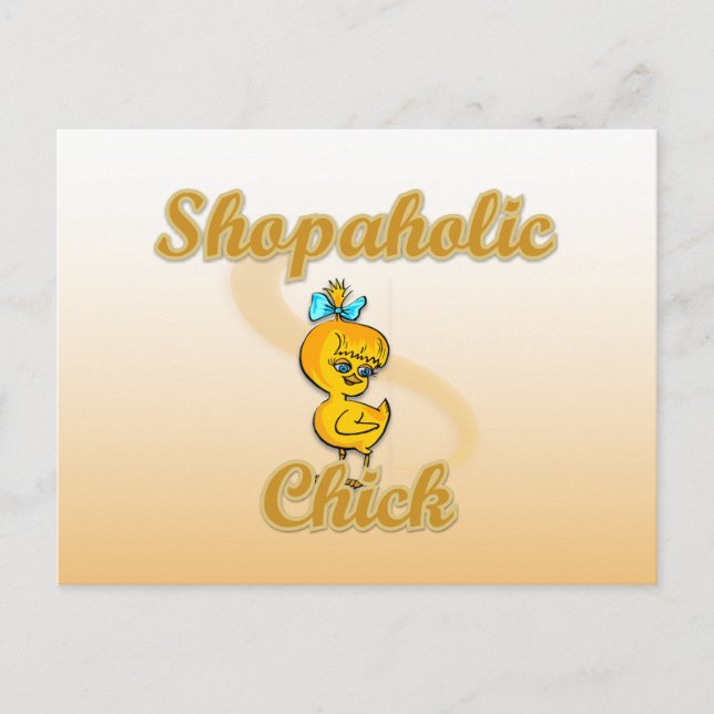 Carte Postale Shopaholic Chick (Devant)