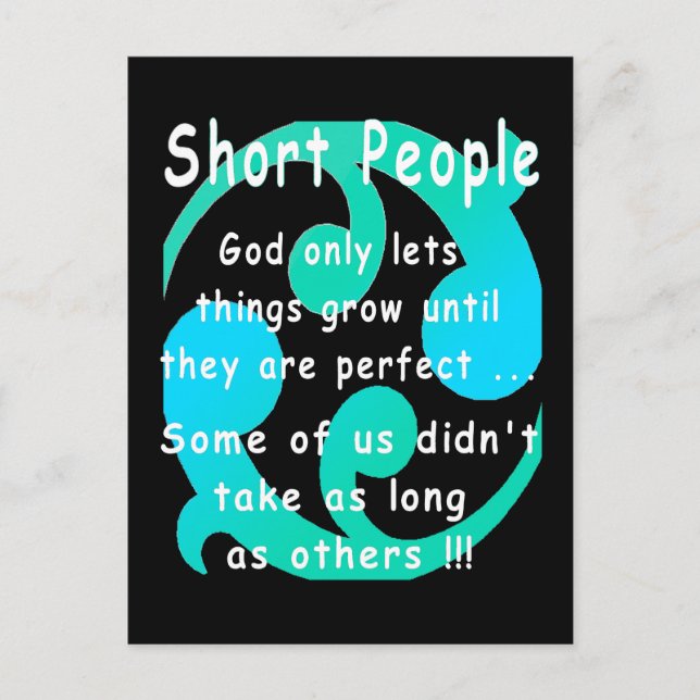 Carte Postale Short People Drôle Revenge Design. (Devant)