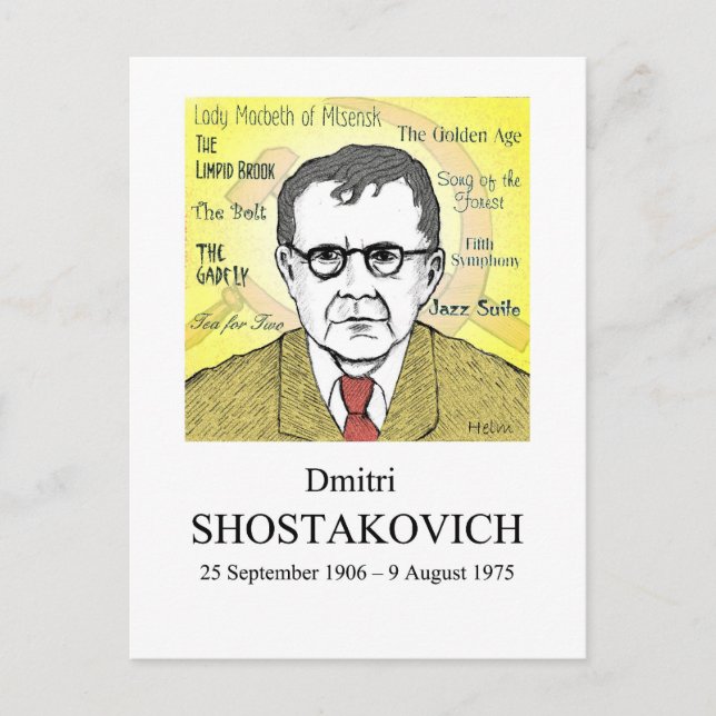 Carte Postale Shostakovich (Devant)