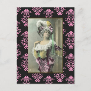 Carte Postale Show Girl Risque Danseuse Française