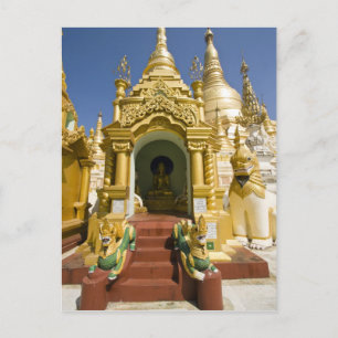 Carte Postale Shwedagon Pagoda (Paya), large temple site that 4