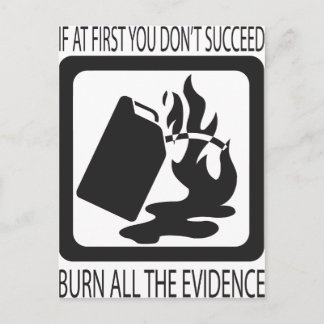 Carte Postale Si au début vous ne réussissez pas