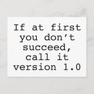 Carte Postale Si au début vous ne réussissez pas, appelez-le ver