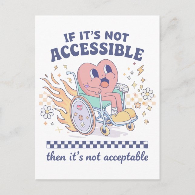 Carte Postale Si ce n'est pas accessible, alors ce n'est pas acc (Devant)