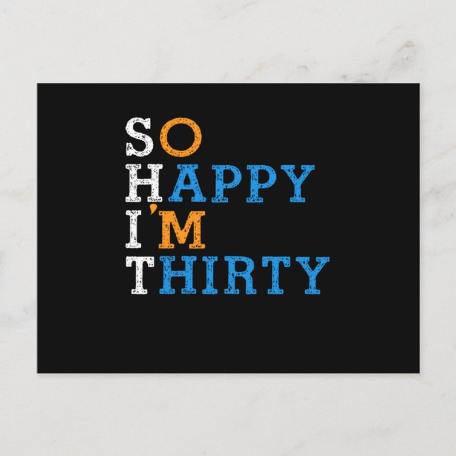 Carte Postale Si heureux d'avoir trente ans Cadeau d'anniversair (Devant)