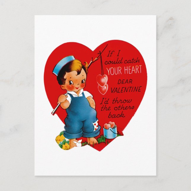 Carte Postale Si Je Pouvais Attraper Ton Coeur (Devant)